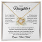 To My Daughter | Never Forget That I Love You - Love Knot Necklace