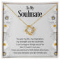 To My Soulmate | I Love You - Love Knot Necklace