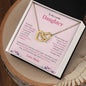 To My Lovely Daughter | Always Keep Me In Your Heart - Interlocking Hearts Necklace