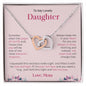 To My Lovely Daughter | Always Keep Me In Your Heart - Interlocking Hearts Necklace
