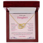 To My Lovely Daughter | Always Keep Me In Your Heart - Interlocking Hearts Necklace