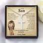 To My Son | Lion Cross Necklace