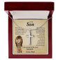 To My Son | Lion Cross Necklace