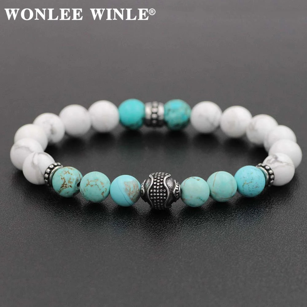 Stone Beaded Stretch Bracelet