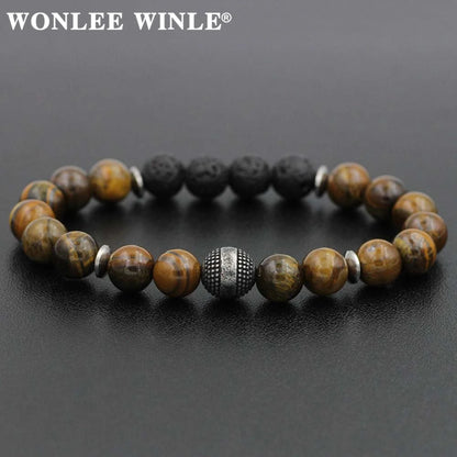 Stone Beaded Stretch Bracelet