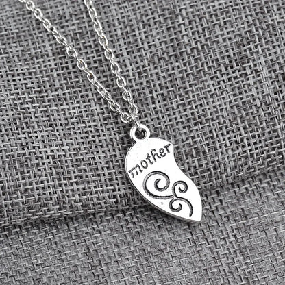 Mother and Daughter Heart Necklace