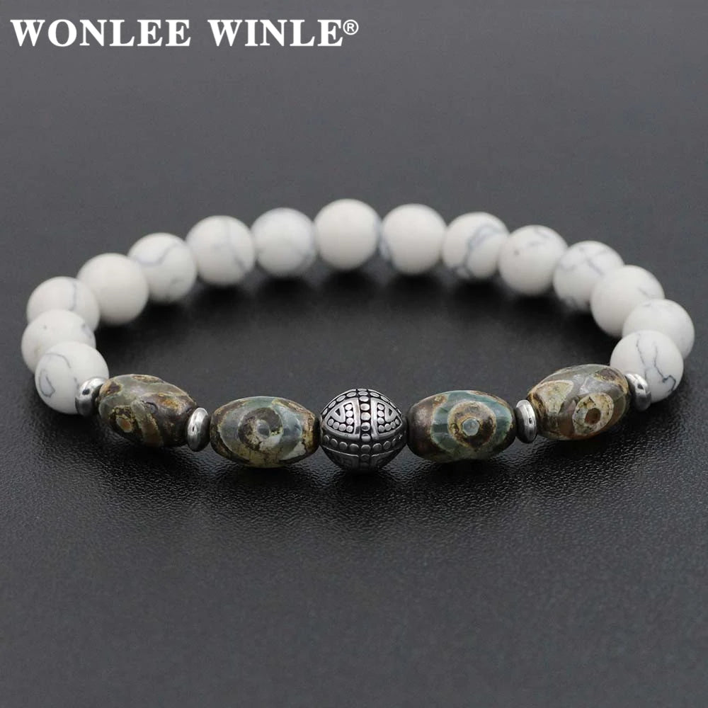 Stone Beaded Stretch Bracelet