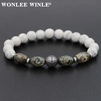 Stone Beaded Stretch Bracelet