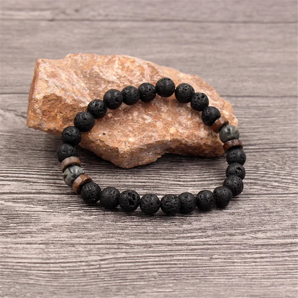 Lava Stone Bead Bracelet