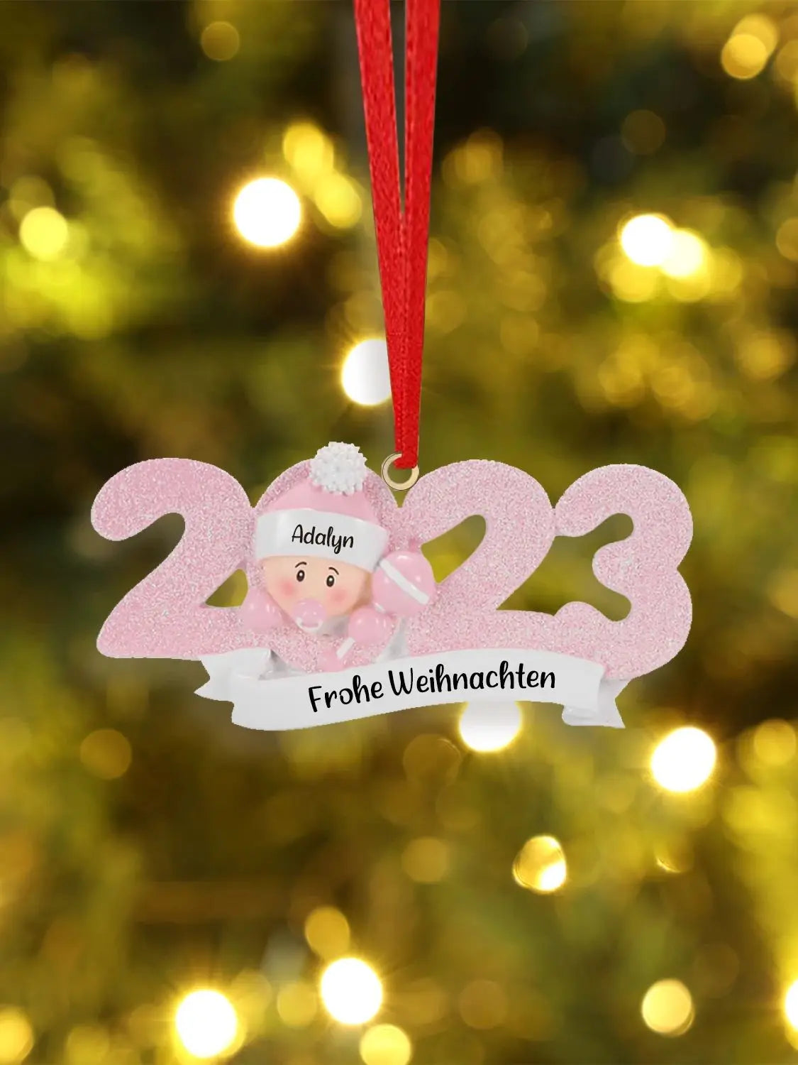 Personalized Christmas Ornaments Custom Name and Text Family Gifts