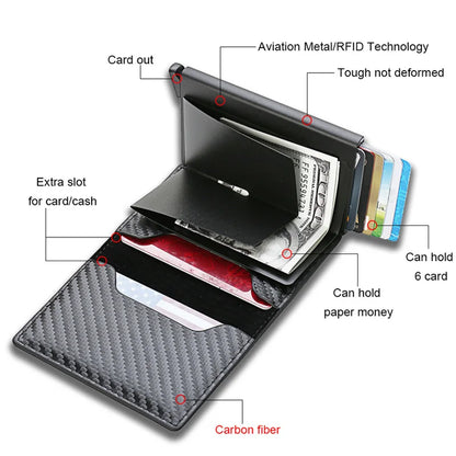 RFID Trifold Leather Wallet