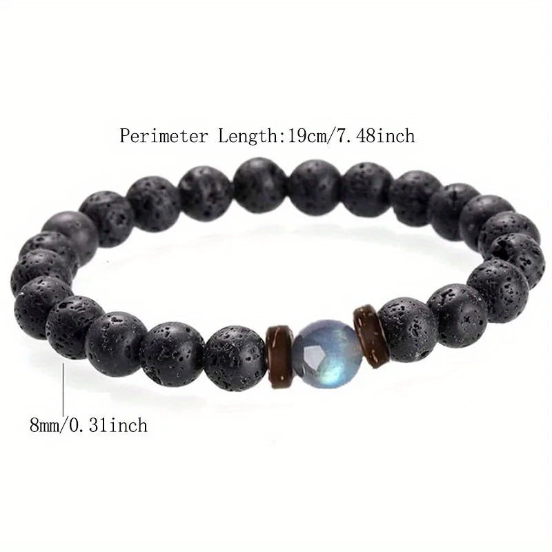 Male Volcanic Stone Bracelet