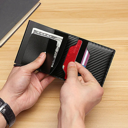 RFID Trifold Leather Wallet