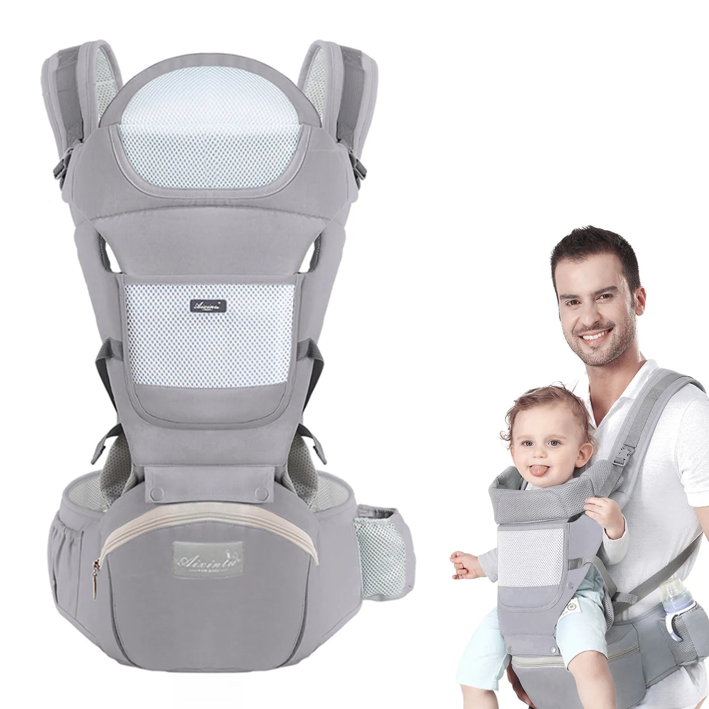 Ergonomic Strapped Baby Carrier