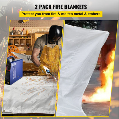 VEVOR Emergency Fire Blankets 6x10 8x10FT