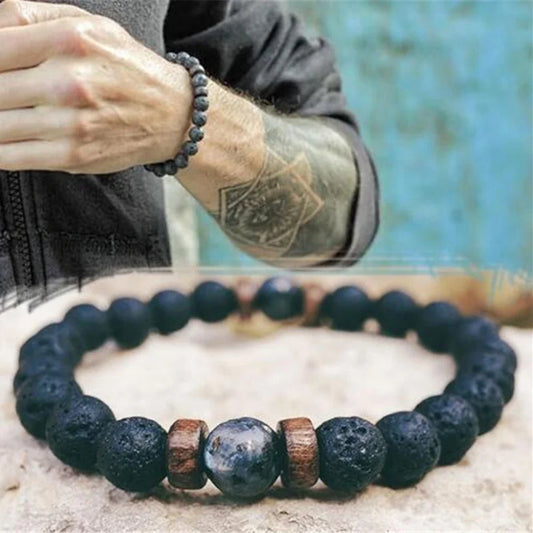 Lava Stone Bead Bracelet